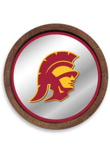 The Fan-Brand USC Trojans Mascot Faux Barrel Top Mirrored Sign