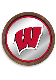The Fan-Brand Wisconsin Badgers Faux Barrel Top Mirrored Sign