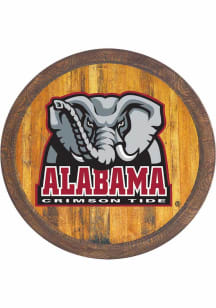 The Fan-Brand Alabama Crimson Tide Al Logo Faux Barrel Top Sign