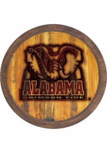 The Fan-Brand Alabama Crimson Tide Al Logo Branded Faux Barrel Top Sign