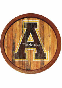 The Fan-Brand Appalachian State Mountaineers Weathered Faux Barrel Top Sign