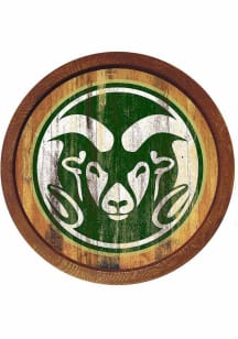 The Fan-Brand Colorado State Rams Weathered Faux Barrel Top Sign