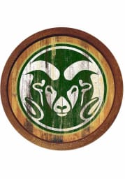 Colorado State Rams Weathered Faux Barrel Top Sign