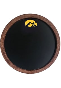 The Fan-Brand Iowa Hawkeyes Chalkboard Faux Barrel Top Sign