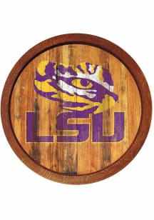 The Fan-Brand LSU Tigers Weathered Faux Barrel Top Sign