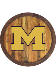 The Fan-Brand Michigan Wolverines Faux Barrel Top Sign