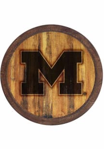The Fan-Brand Michigan Wolverines Branded Faux Barrel Top Sign