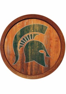The Fan-Brand Michigan State Spartans Weathered Faux Barrel Top Sign