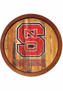 The Fan-Brand NC State Wolfpack Weathered Faux Barrel Top Sign