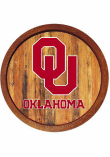 The Fan-Brand Oklahoma Sooners Faux Barrel Top Sign