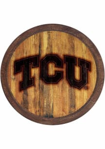 The Fan-Brand TCU Horned Frogs Branded Faux Barrel Top Sign
