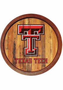 The Fan-Brand Texas Tech Red Raiders Weathered Faux Barrel Top Sign