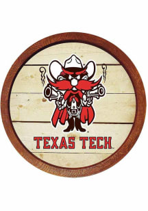The Fan-Brand Texas Tech Red Raiders Mascot Faux Barrel Top Sign