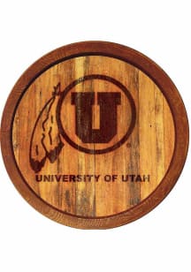 The Fan-Brand Utah Utes Branded Faux Barrel Top Sign