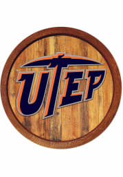 UTEP Miners Logo Faux Barrel Top Sign