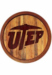 UTEP Miners Branded Faux Barrel Top Sign