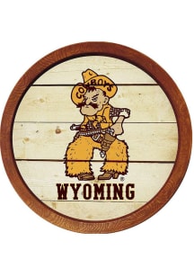 The Fan-Brand Wyoming Cowboys Pistol Pete Faux Barrel Top Sign