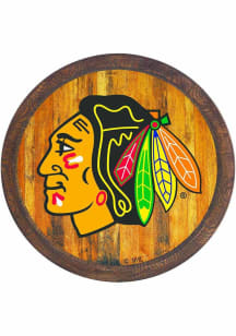 The Fan-Brand Chicago Blackhawks Faux Barrel Top Sign