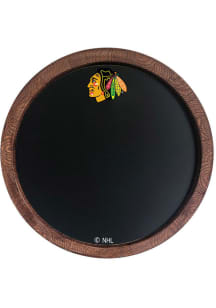 The Fan-Brand Chicago Blackhawks Chalkboard Faux Barrel Top Sign