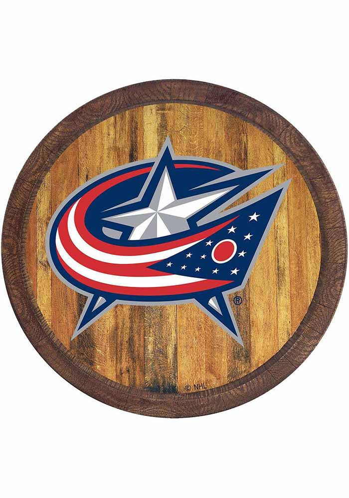 The Fan-Brand Columbus Blue Jackets Faux Barrel Top Sign