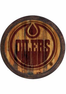The Fan-Brand Edmonton Oilers Branded Faux Barrel Top Sign