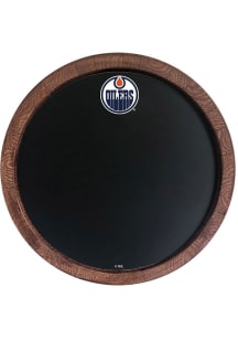 The Fan-Brand Edmonton Oilers Chalkboard Faux Barrel Top Sign