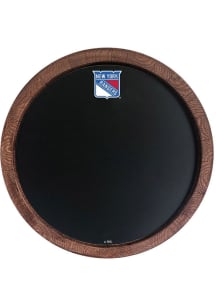 The Fan-Brand New York Rangers Chalkboard Faux Barrel Top Sign