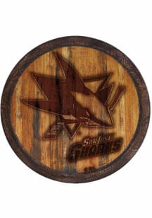 The Fan-Brand San Jose Sharks Branded Faux Barrel Top Sign