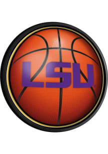 The Fan-Brand LSU Tigers Basketball Round Slimline Lighted Wall Sign