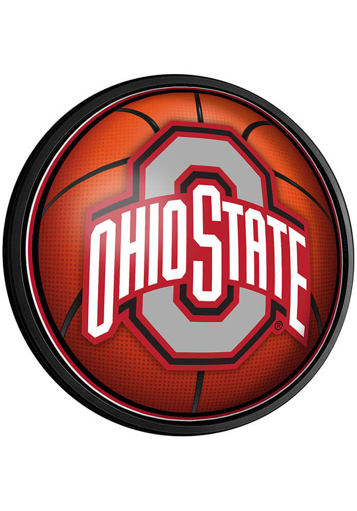 The Fan-Brand Ohio State Buckeyes Basketball Round Slimline Lighted Wall  Sign