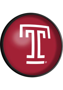 The Fan-Brand Temple Owls Logo Round Slimline Lighted Wall Sign