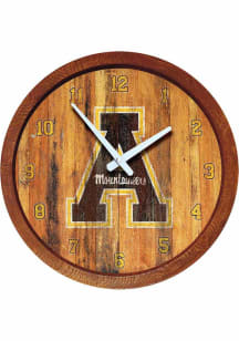 Appalachian State Mountaineers Weathered Faux Barrel Top Wall Clock