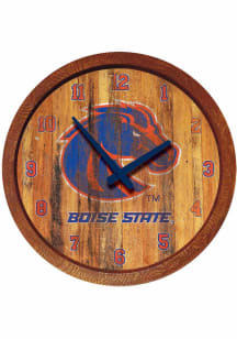 Boise State Broncos Weathered Faux Barrel Top Wall Clock