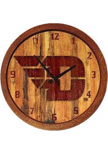 Dayton Flyers Branded Faux Barrel Top Wall Clock