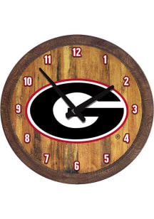 Georgia Bulldogs Faux Barrel Top Wall Clock