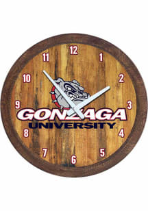 Gonzaga Bulldogs Faux Barrel Top Wall Clock