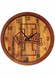 Idaho Vandals Branded Faux Barrel Top Wall Clock