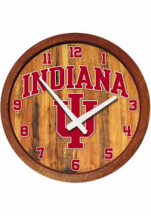 Indiana Hoosiers Faux Barrel Top Wall Clock