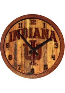 Indiana Hoosiers Branded Faux Barrel Top Wall Clock