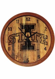 Iowa State Cyclones Branded Faux Barrel Top Wall Clock