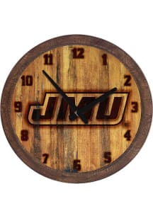 James Madison Dukes Branded Faux Barrel Top Wall Clock