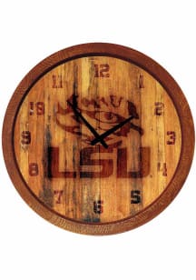 LSU Tigers Branded Faux Barrel Top Wall Clock