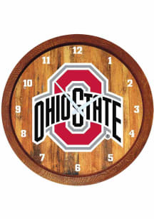 Ohio State Buckeyes Faux Barrel Top Wall Clock