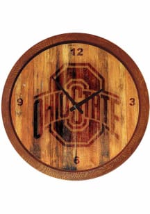 Ohio State Buckeyes Branded Faux Barrel Top Wall Clock
