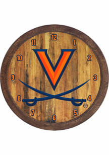 Virginia Cavaliers Faux Barrel Top Wall Clock