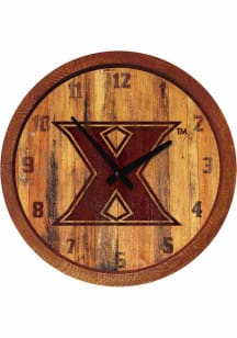 Xavier Musketeers Branded Faux Barrel Top Wall Clock
