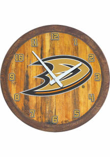 Anaheim Ducks Faux Barrel Top Wall Clock