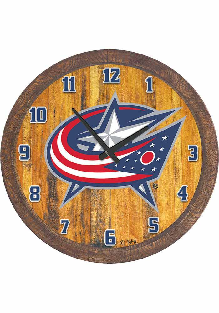 Columbus Blue Jackets Faux Barrel Top Wall Clock