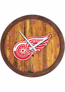Detroit Red Wings Faux Barrel Top Wall Clock