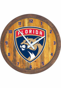 Florida Panthers Faux Barrel Top Wall Clock